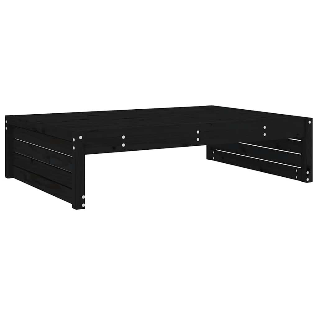 vidaXL Garden Footstool | Black, Anthracite | Solid pine wood | 120x80 cm