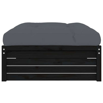vidaXL Garden Footstool | Black, Anthracite | Solid pine wood | 120x80 cm