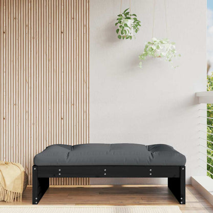 vidaXL Garden Footstool | Black, Anthracite | Solid pine wood | 120x80 cm