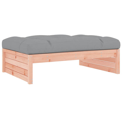 vidaXL Garden Footstool | Grey, Natural Wood