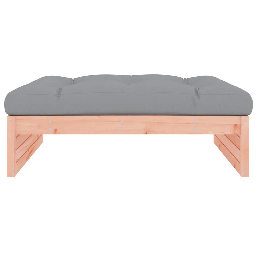 vidaXL Garden Footstool | Grey, Natural Wood