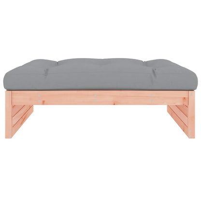 vidaXL Garden Footstool | Grey, Natural Wood