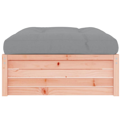 vidaXL Garden Footstool | Grey, Natural Wood