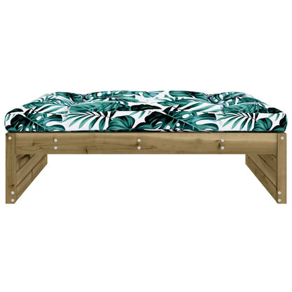 vidaXL Garden Footstool | Brown | Vacuum pressure treated pinewood | Large