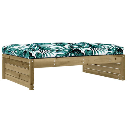 vidaXL Garden Footstool | Brown | Vacuum pressure treated pinewood | Large