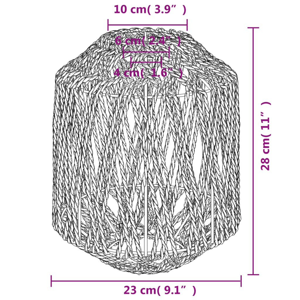 vidaXL Lamp Shade Black Ø23x28 cm Iron and Paper