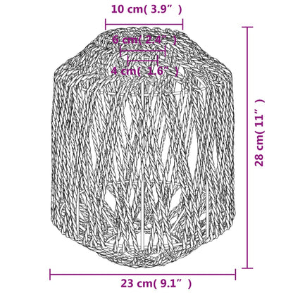 vidaXL Lamp Shade Black Ø23x28 cm Iron and Paper