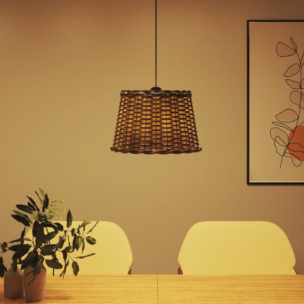 vidaXL Ceiling Lamp Shade Brown Ø40x26 cm Wicker
