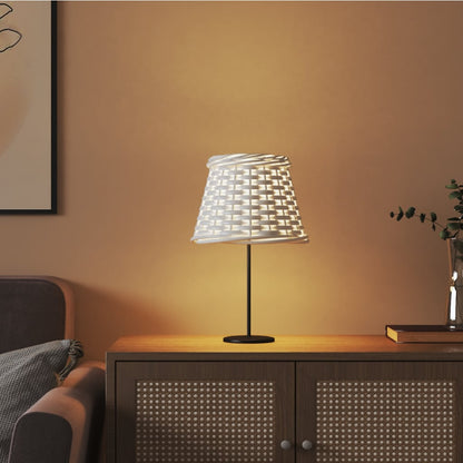 vidaXL Lamp Shade White Ø15x12 cm Wicker