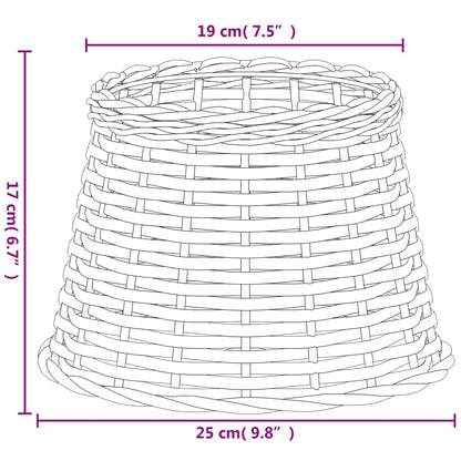 vidaXL Lamp Shade White Ø25x17 cm Wicker