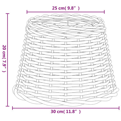 vidaXL Lamp Shade White Ø30x20 cm Wicker