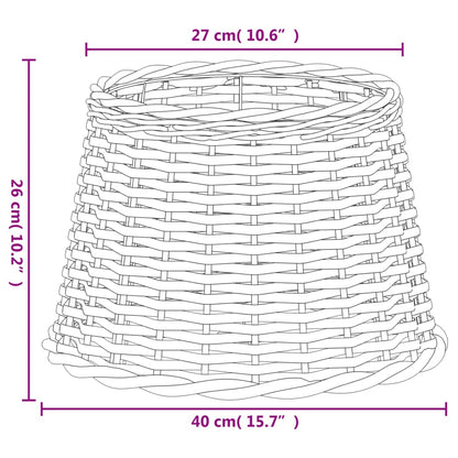 vidaXL Lamp Shade White Ø40x26 cm Wicker