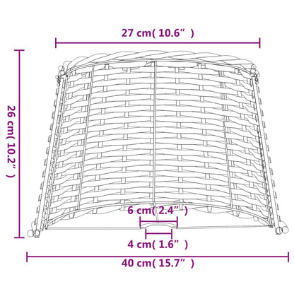 vidaXL Lamp Shade White Ø40x26 cm Wicker
