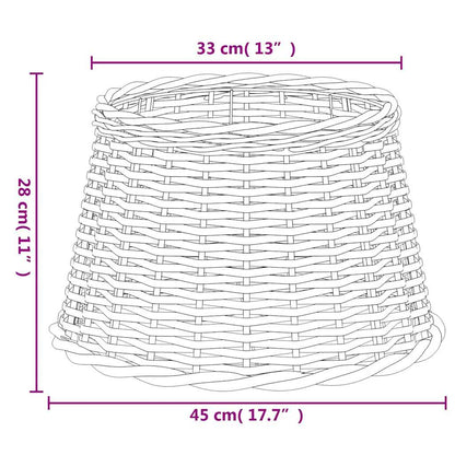 vidaXL Lamp Shade White Ø45x28 cm Wicker