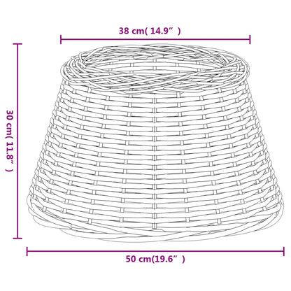 vidaXL Lamp Shade White Ø50x30 cm Wicker