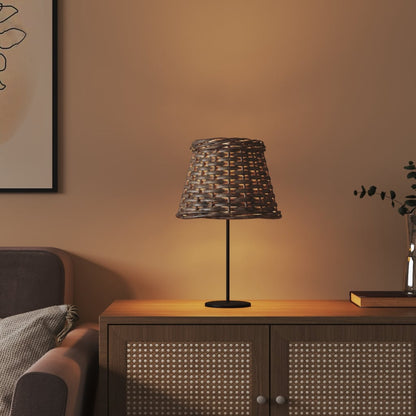 vidaXL Lamp Shade Brown Ø15x12 cm Wicker