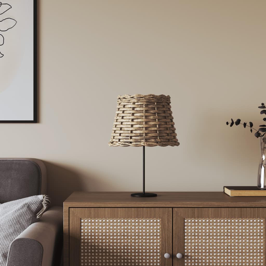 vidaXL Lamp Shade Brown Ø20x15 cm Wicker