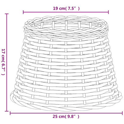 vidaXL Lamp Shade Brown Ø25x17 cm Wicker