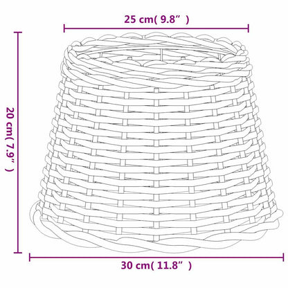 vidaXL Lamp Shade Brown Ø30x20 cm Wicker