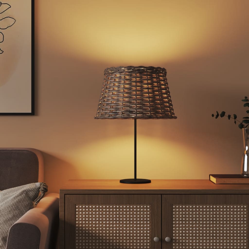 vidaXL Lamp Shade Brown Ø38x23 cm Wicker