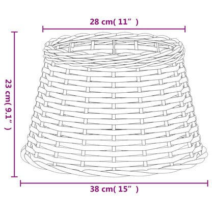 vidaXL Lamp Shade Brown Ø38x23 cm Wicker
