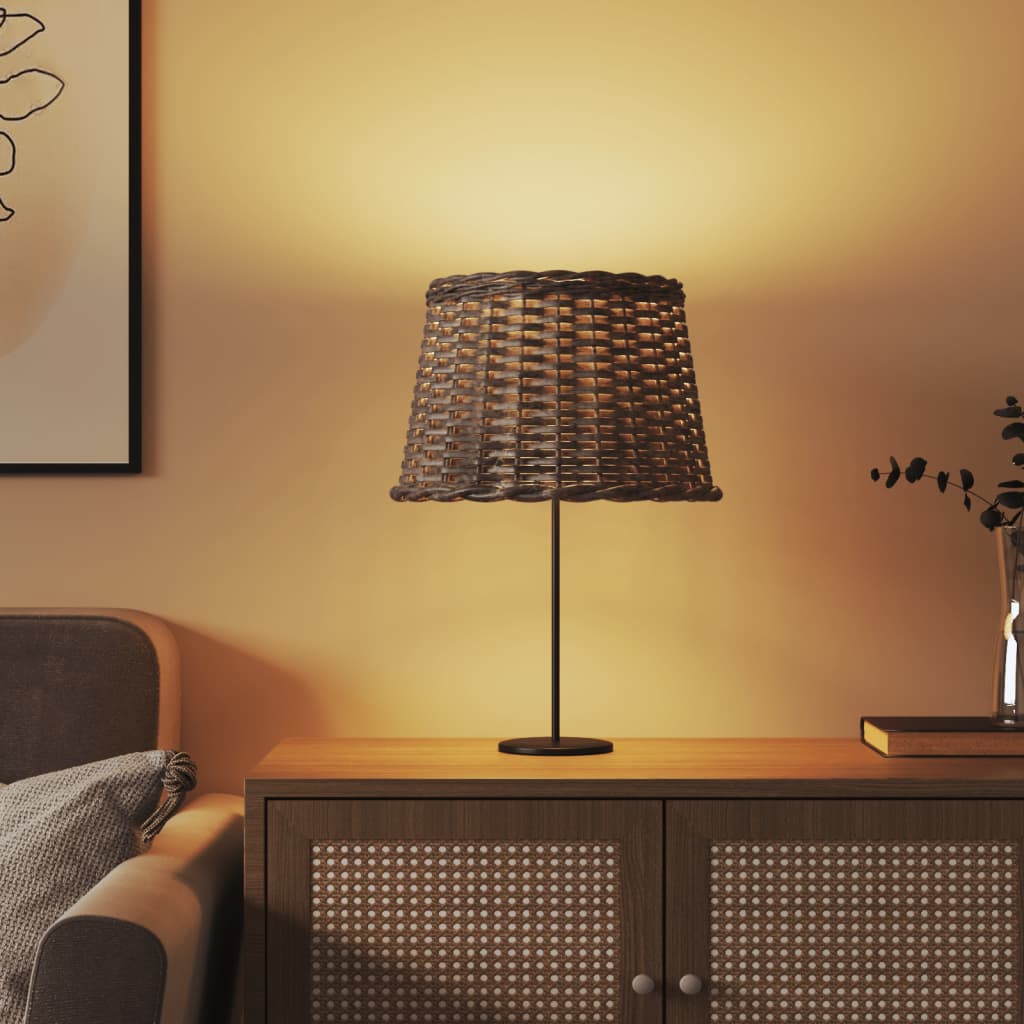 vidaXL Lamp Shade Brown Ø40x26 cm Wicker