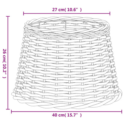 vidaXL Lamp Shade Brown Ø40x26 cm Wicker