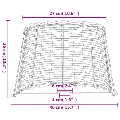vidaXL Lamp Shade Brown Ø40x26 cm Wicker