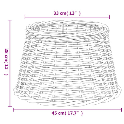 vidaXL Lamp Shade Brown Ø45x28 cm Wicker