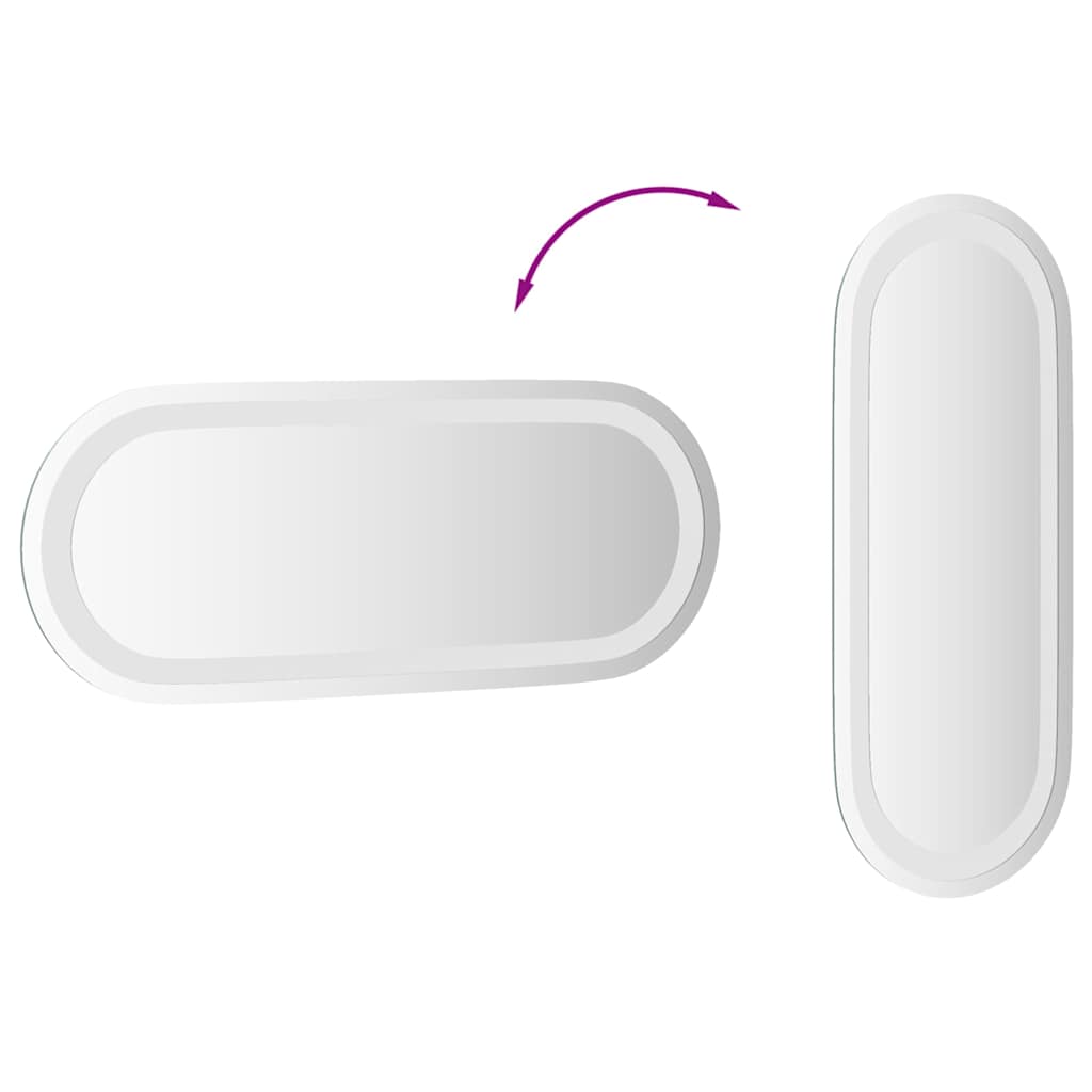 vidaXL LED Bathroom Mirror 50x20 cm Oval