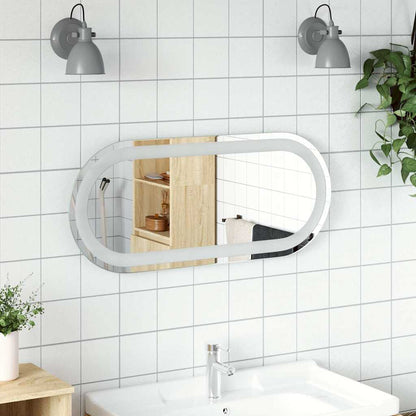 vidaXL LED Bathroom Mirror 70x30 cm Oval