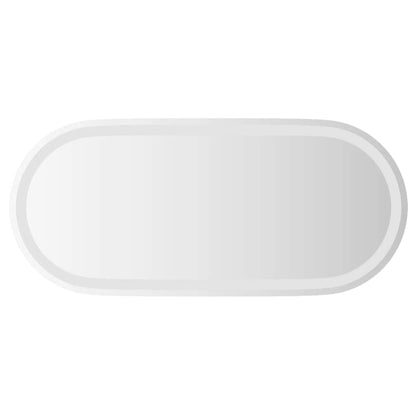 vidaXL LED Bathroom Mirror 80x35 cm Oval