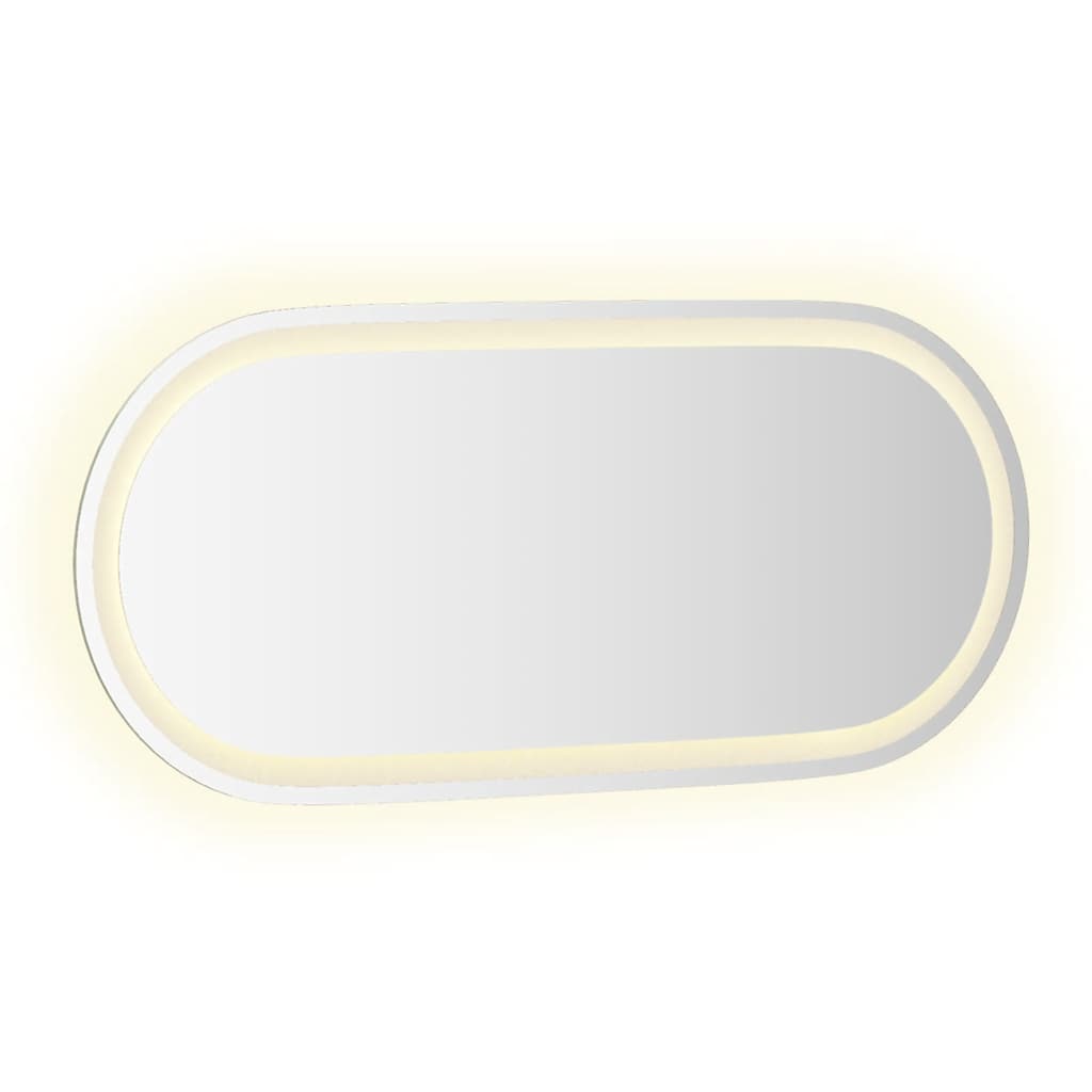 vidaXL LED Bathroom Mirror 80x35 cm Oval