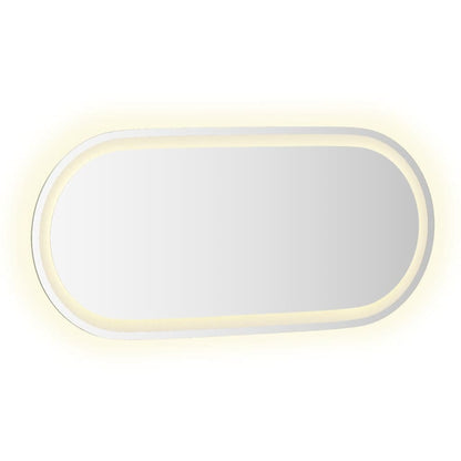 vidaXL LED Bathroom Mirror 80x35 cm Oval