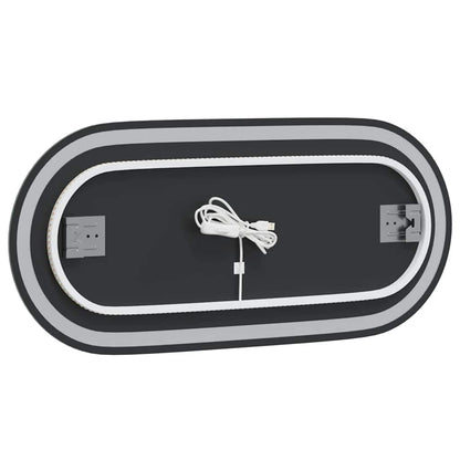 vidaXL LED Bathroom Mirror 80x35 cm Oval