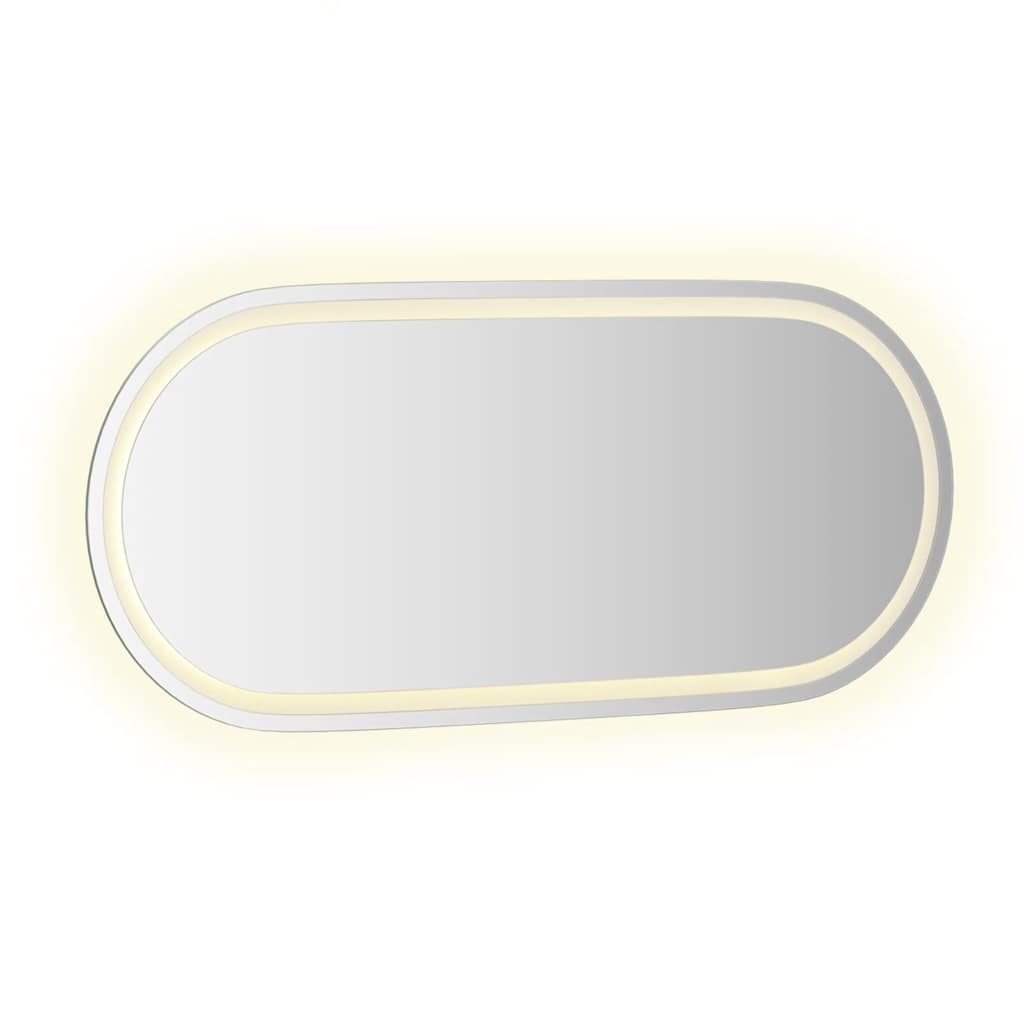vidaXL LED Bathroom Mirror 100x45 cm Oval