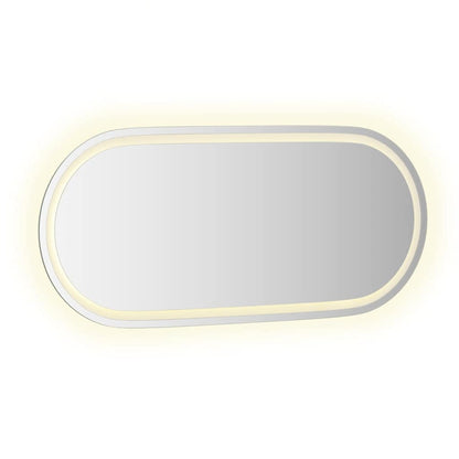 vidaXL LED Bathroom Mirror 100x45 cm Oval