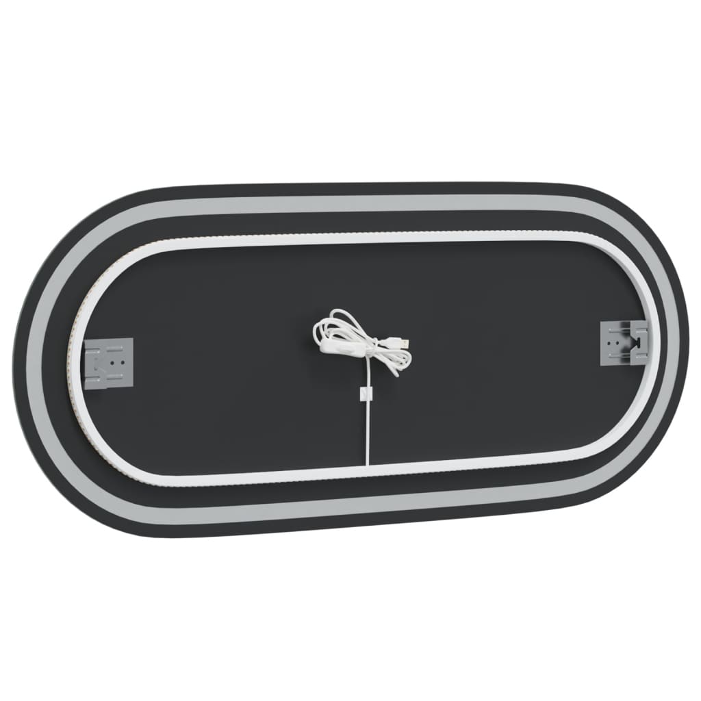 vidaXL LED Bathroom Mirror 100x45 cm Oval