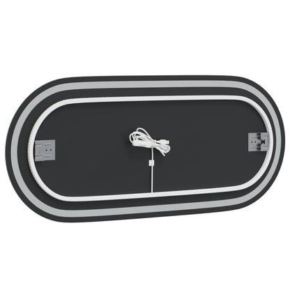vidaXL LED Bathroom Mirror 100x45 cm Oval