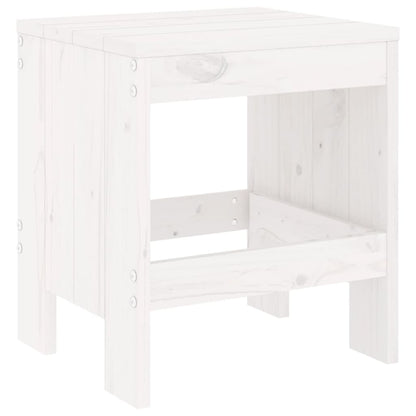vidaXL 3 Piece Garden Bistro Set White Solid Wood Pine