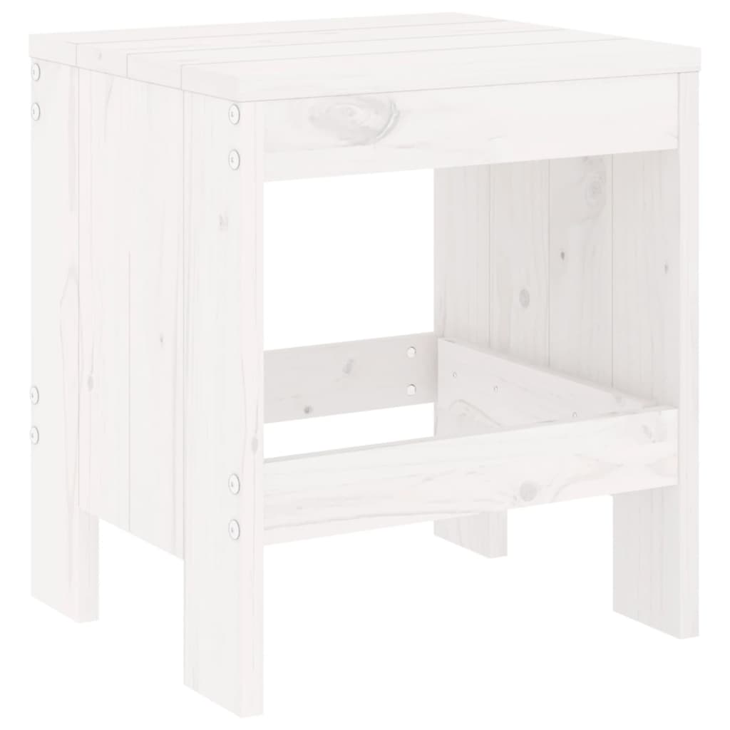 vidaXL 3 Piece Garden Bistro Set White Solid Wood Pine