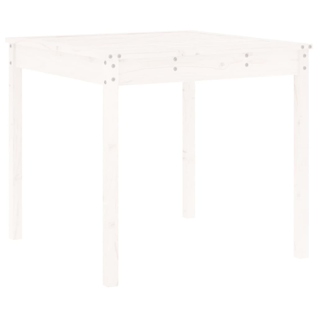 vidaXL 3 Piece Garden Bistro Set White Solid Wood Pine