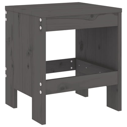 vidaXL 3 Piece Garden Bistro Set Grey Solid Wood Pine