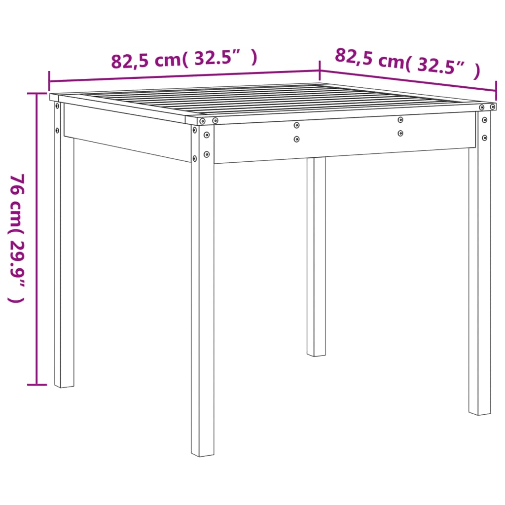 vidaXL 3 Piece Garden Bistro Set Solid Wood Douglas