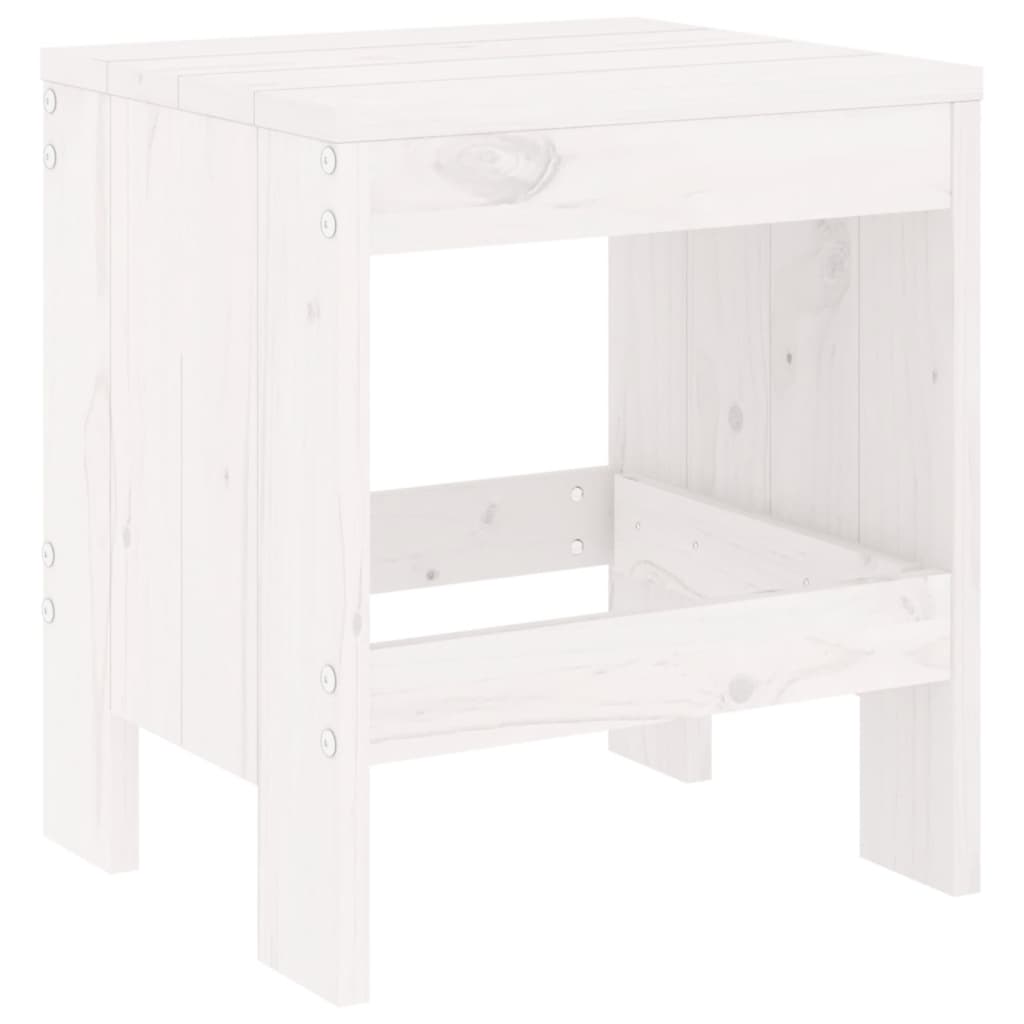 vidaXL 5 Piece Garden Dining Set White Solid Wood Pine