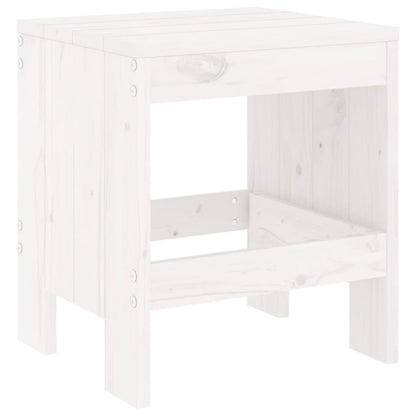 vidaXL 5 Piece Garden Dining Set White Solid Wood Pine