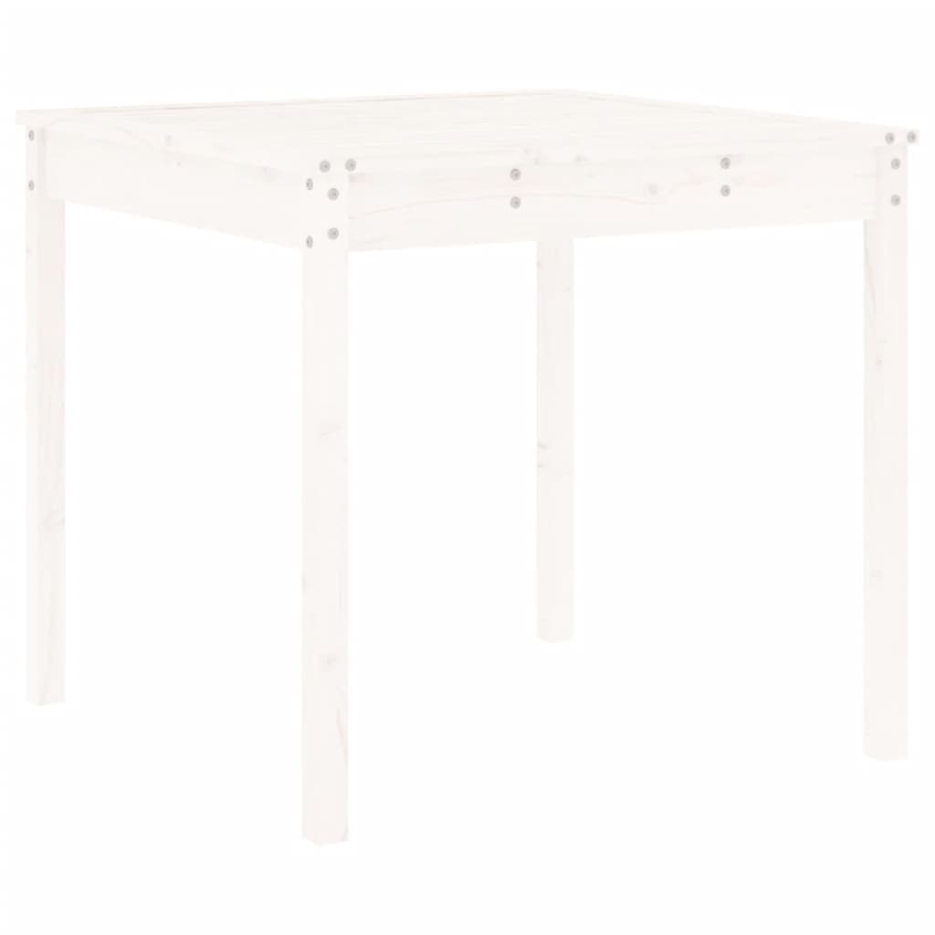 vidaXL 5 Piece Garden Dining Set White Solid Wood Pine