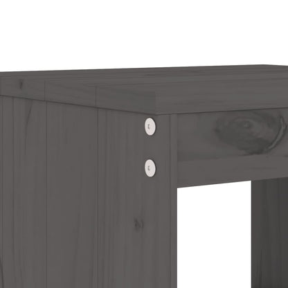 vidaXL 5 Piece Garden Dining Set Grey Solid Wood Pine