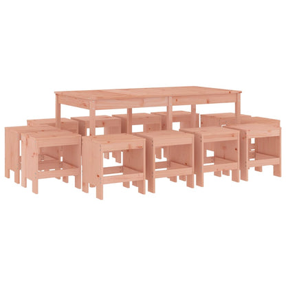vidaXL Garden Dining Set | Natural Wood | Solid Douglas wood | Seats Many
