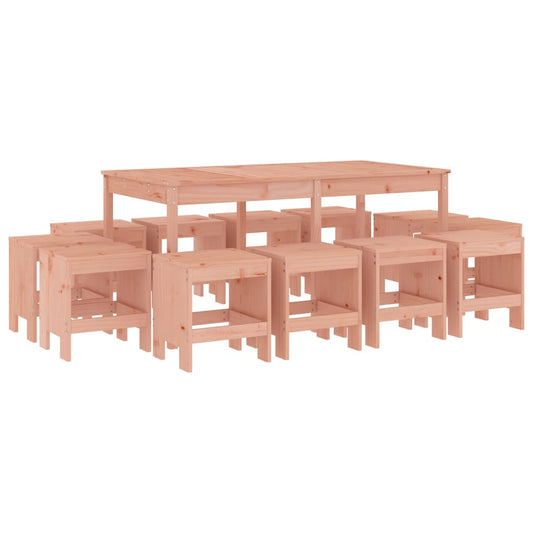 vidaXL Garden Dining Set | Natural Wood | Solid Douglas wood | Seats Many